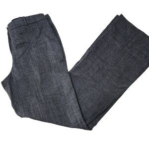 Boss Bootcut Size 6 Grey/Black Mini Check 99% Wool/1% Stretch Women's Zip Button